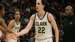 Clark University women's basketball player wearing number 22 jersey during game